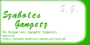 szabolcs gangetz business card